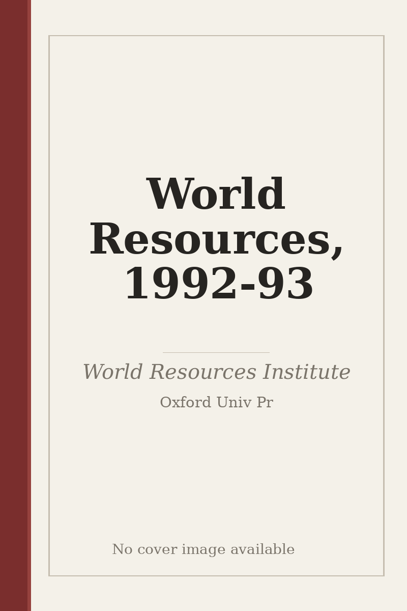 World Resources, 1992-93 - no cover image available