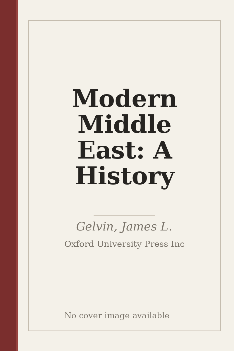 Modern Middle East: A History - no cover image available