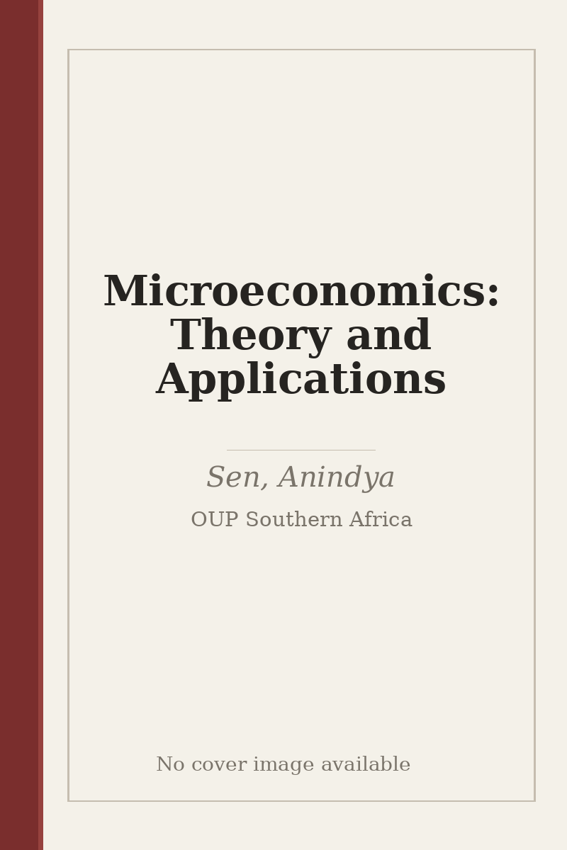 Microeconomics: Theory and Applications - no cover image available