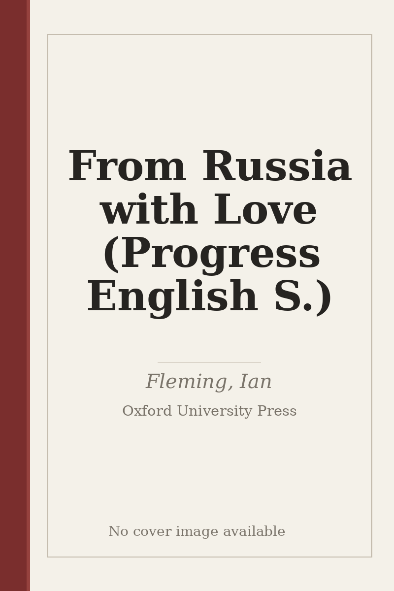 From Russia with Love (Progress English S.) - no cover image available