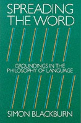 Spreading the Word : Groundings in the Philosophy of Language