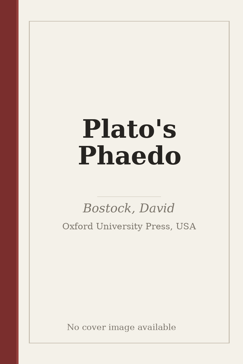 Plato's Phaedo - no cover image available