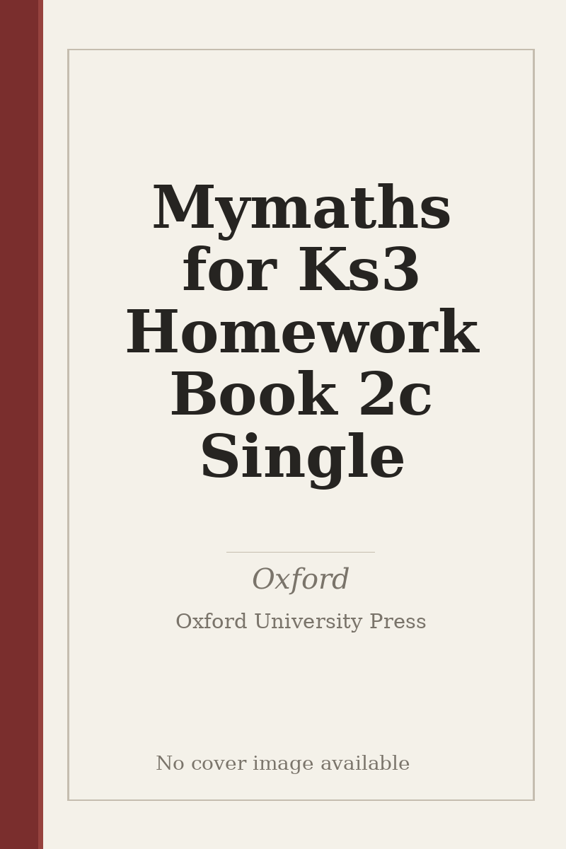 Mymaths for Ks3 Homework Book 2c Single - no cover image available