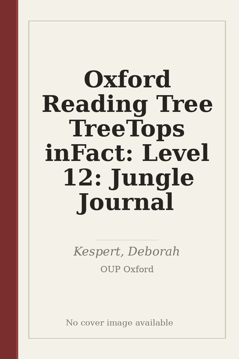 Oxford Reading Tree TreeTops inFact: Level 12: Jungle Journal - no cover image available
