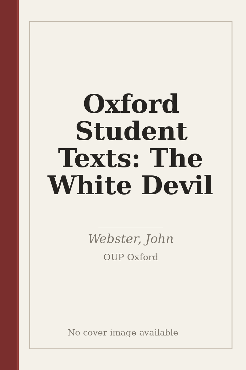 Oxford Student Texts: The White Devil - no cover image available