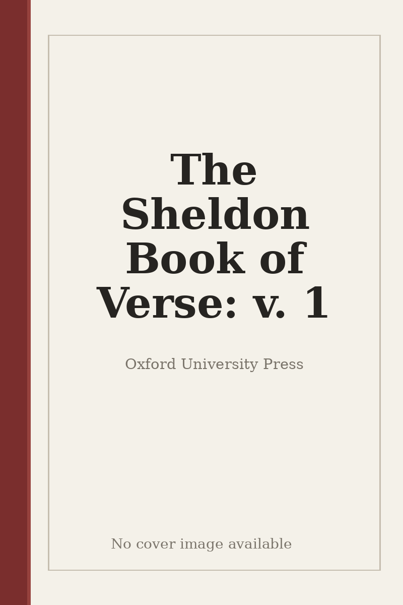 The Sheldon Book of Verse: v. 1 - no cover image available