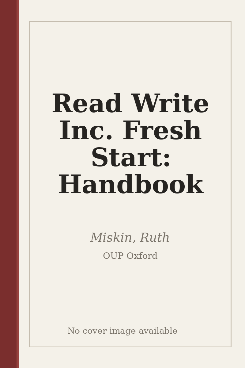 Read Write Inc. Fresh Start: Handbook - no cover image available