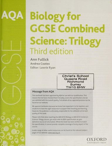 AQA GCSE Biology for Combined Science (Trilogy) Student Book (AQA GCSE Science 3rd Edition)