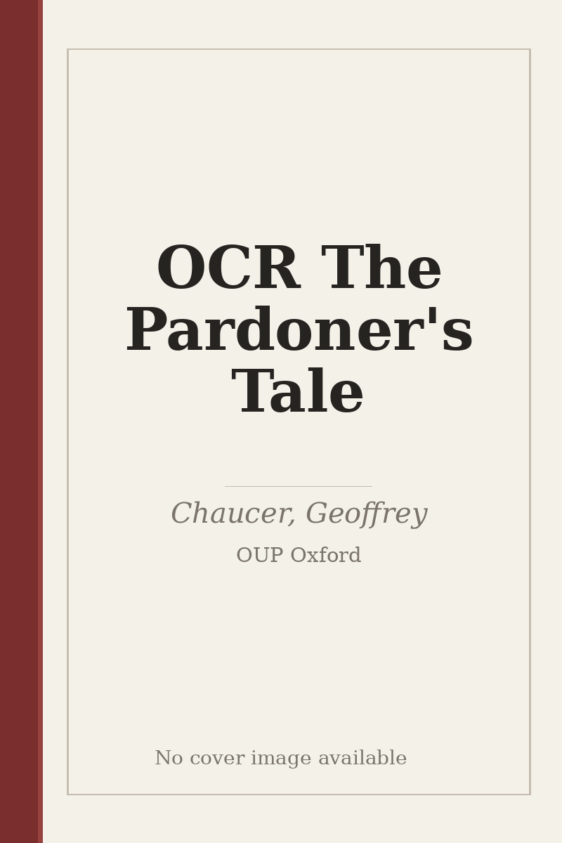 OCR The Pardoner's Tale - no cover image available