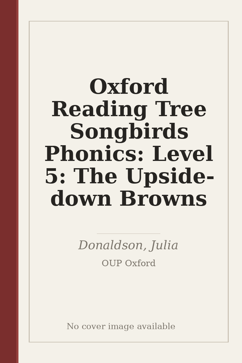 Oxford Reading Tree Songbirds Phonics: Level 5: The Upside-down Browns - no cover image available