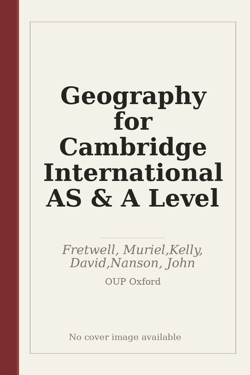 Geography for Cambridge International AS & A Level - no cover image available