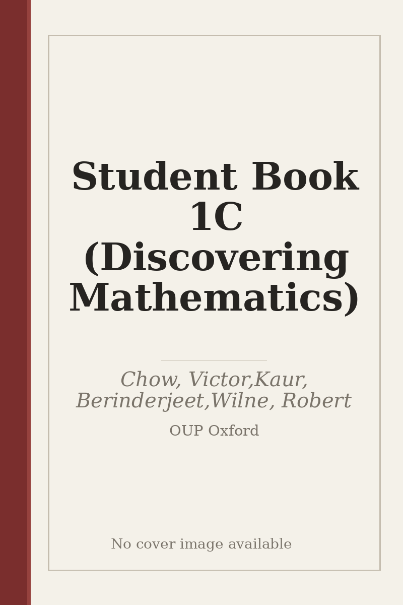 Student Book 1C (Discovering Mathematics) - no cover image available