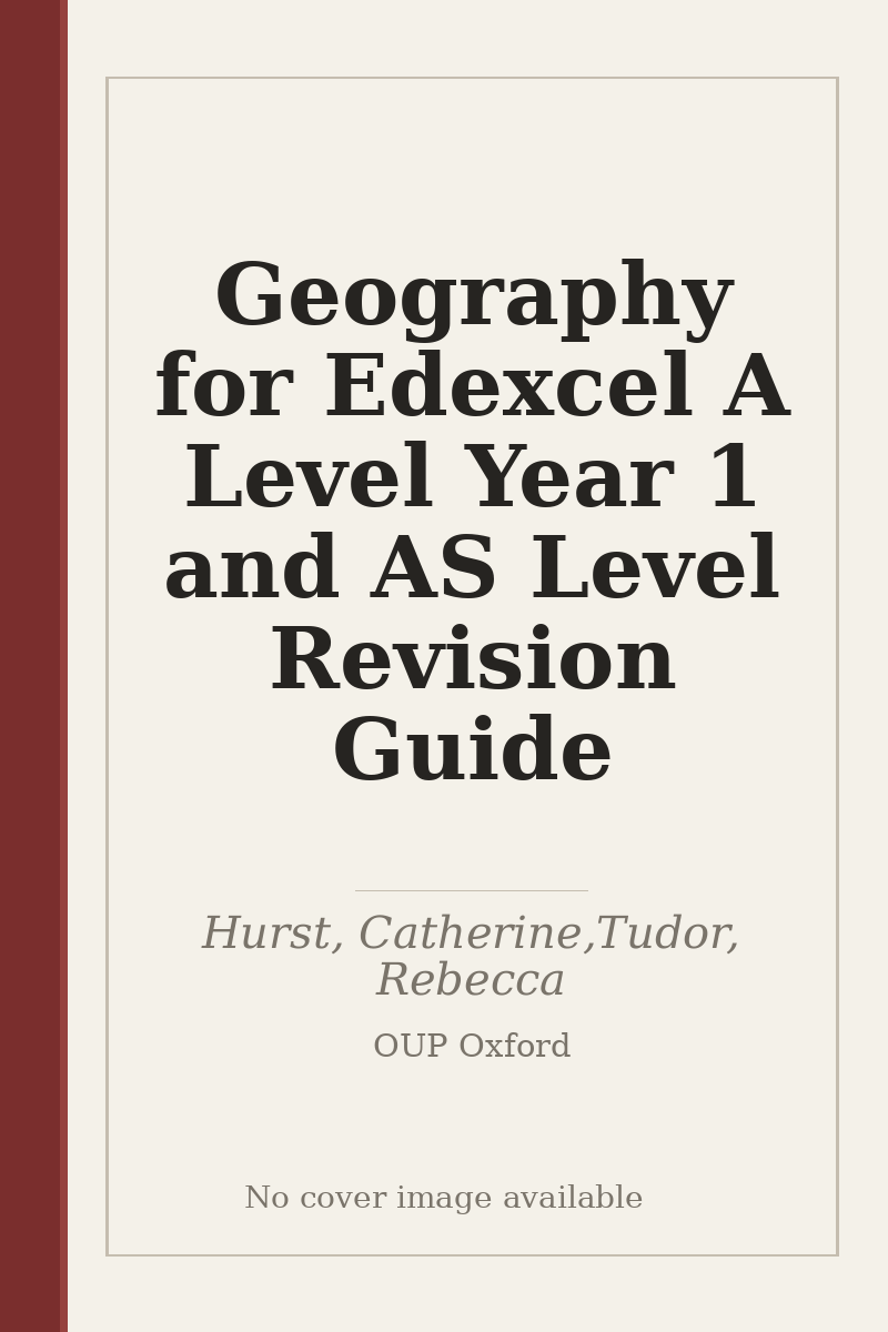 Geography for Edexcel A Level Year 1 and AS Level Revision Guide - no cover image available
