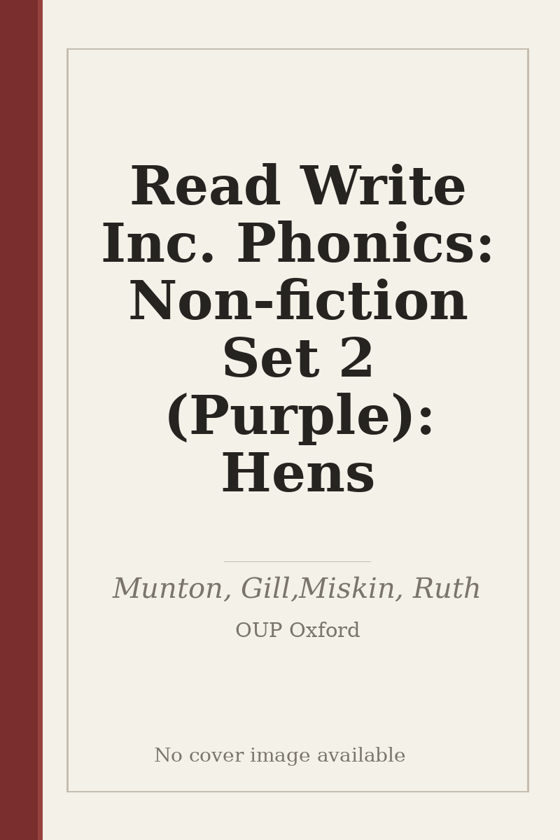 Read Write Inc. Phonics: Non-fiction Set 2 (Purple): Hens - no cover image available