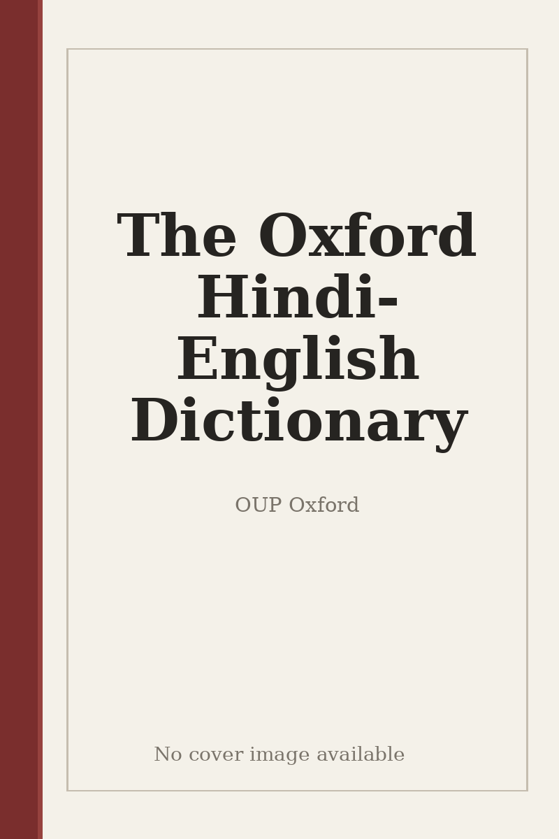 The Oxford Hindi-English Dictionary - no cover image available