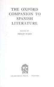 The Oxford Companion to Spanish Literature