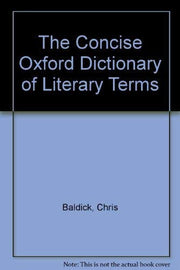 The Concise Oxford Dictionary of Literary Terms