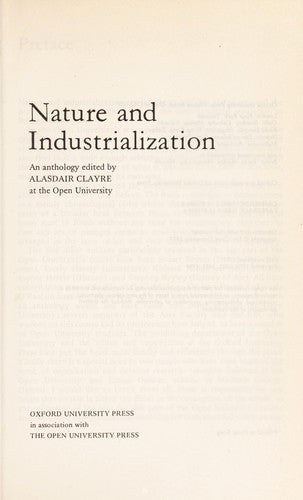 Nature and Industrialization: An Anthology