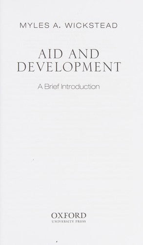 Aid and Development: A Brief Introduction