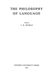 The Philosophy Of Language (Ox Readings Philosophy Series) (Oxford Readings in Philosophy)