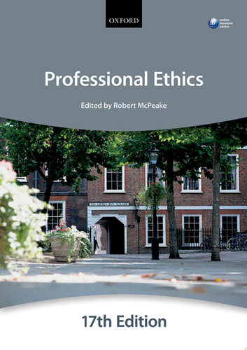 Professional Ethics (Blackstone Bar Manual)