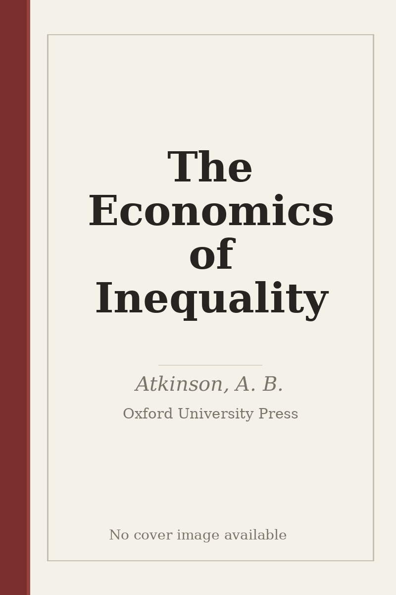 The Economics of Inequality - no cover image available