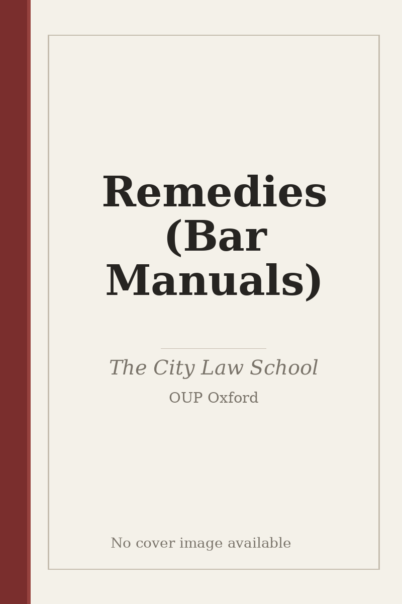 Remedies (Bar Manuals) - no cover image available
