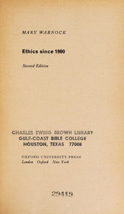 Ethics Since 1900 (Opus Books)