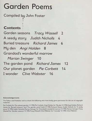 Gardens Poems (Oxford Reading Tree)