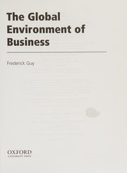 The Global Environment of Business