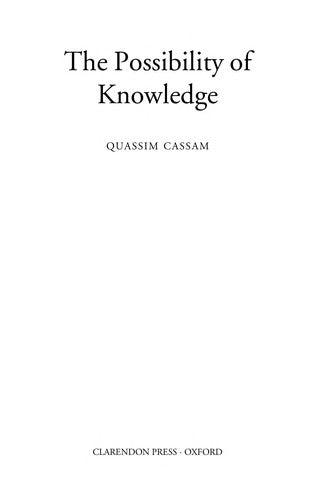 The Possibility of Knowledge