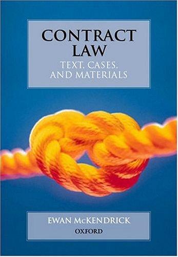 Contract Law: Text, Cases and Materials