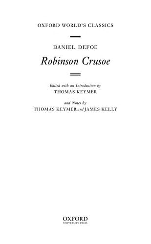 Robinson Crusoe n/e (Oxford World's Classics)