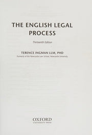 The English Legal Process