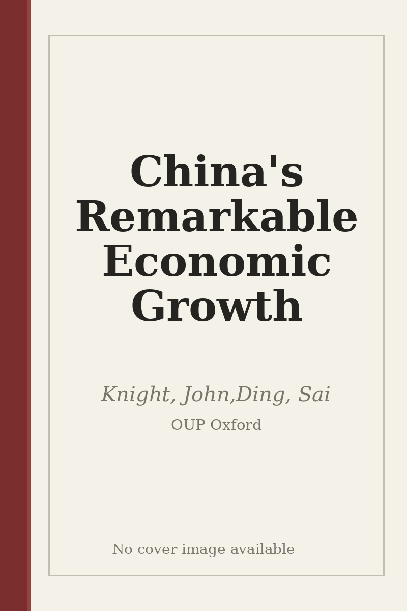 China's Remarkable Economic Growth - no cover image available