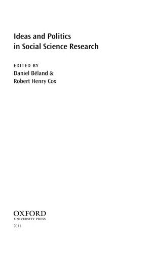 Ideas and Politics in Social Science Research