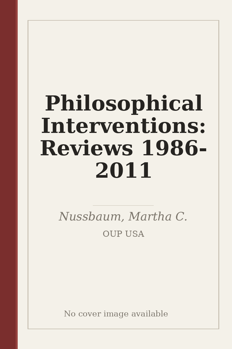 Philosophical Interventions: Reviews 1986-2011 - no cover image available