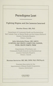 Paradigms Lost: Fighting Stigma and the Lessons Learned