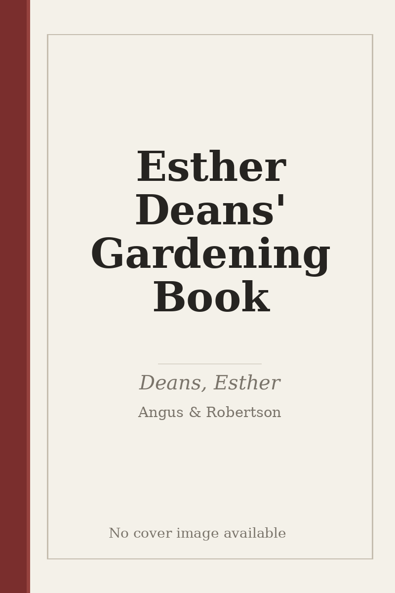 Esther Deans' Gardening Book - no cover image available