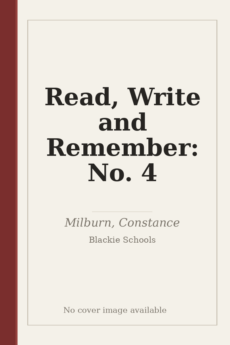 Read, Write and Remember: No. 4 - no cover image available