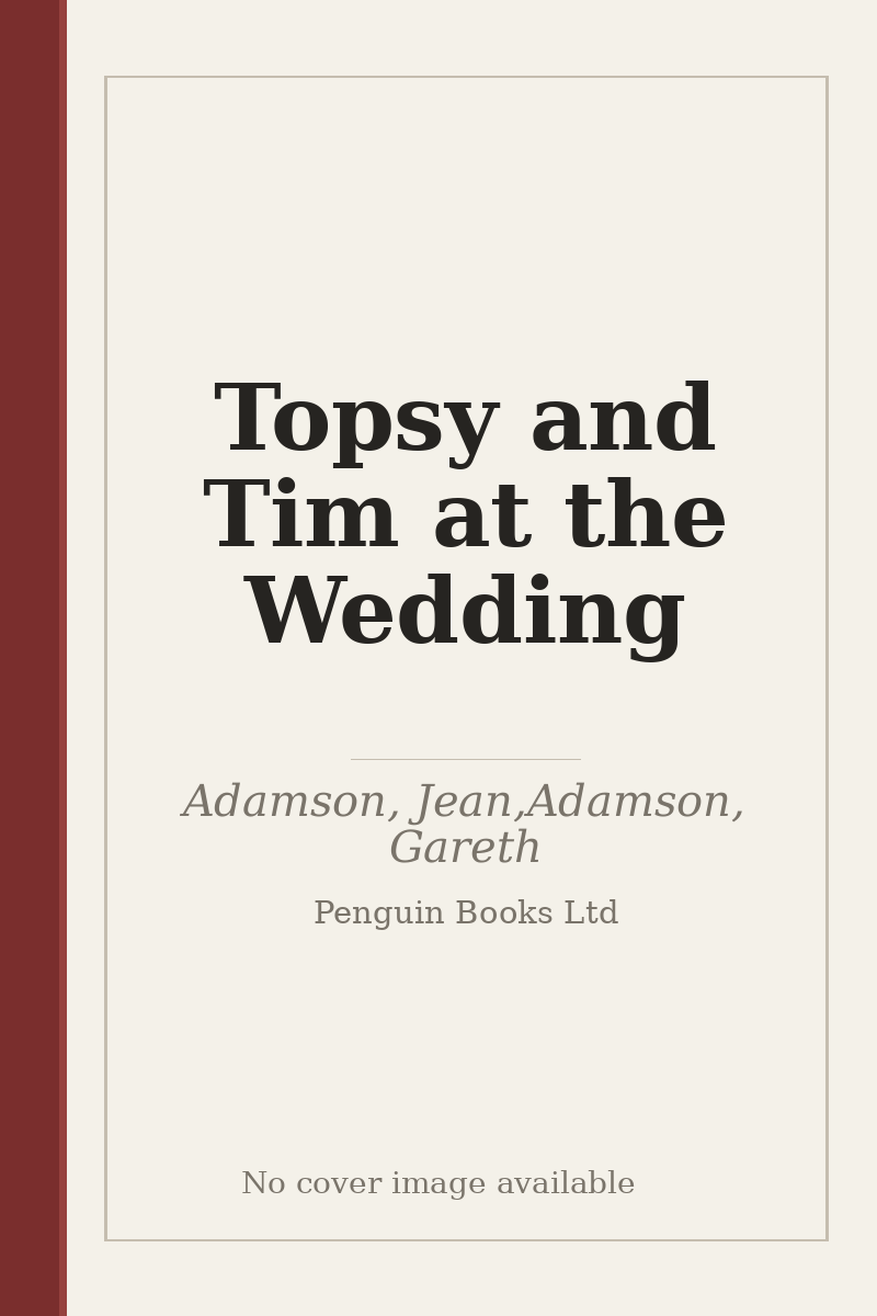 Topsy and Tim at the Wedding - no cover image available