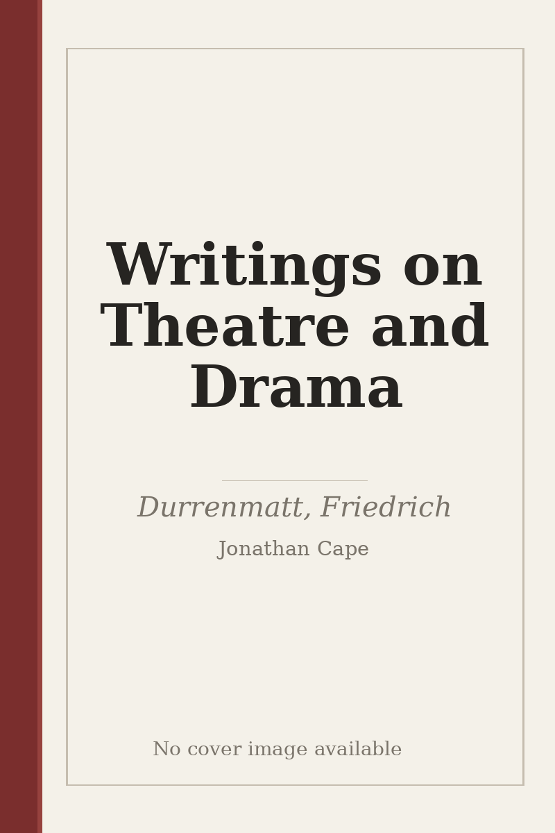 Writings on Theatre and Drama - no cover image available