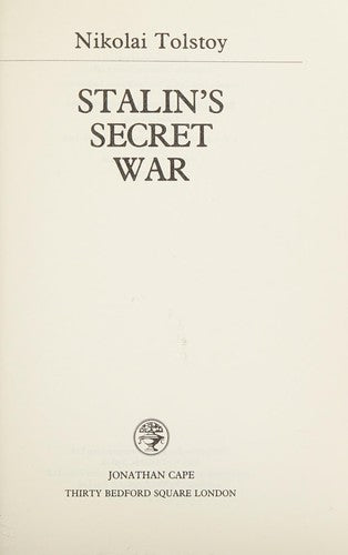 Stalin's Secret War