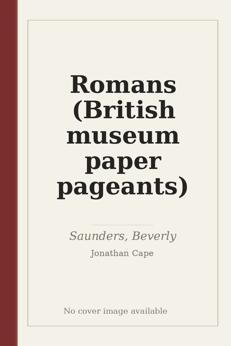 Romans (British museum paper pageants) - no cover image available