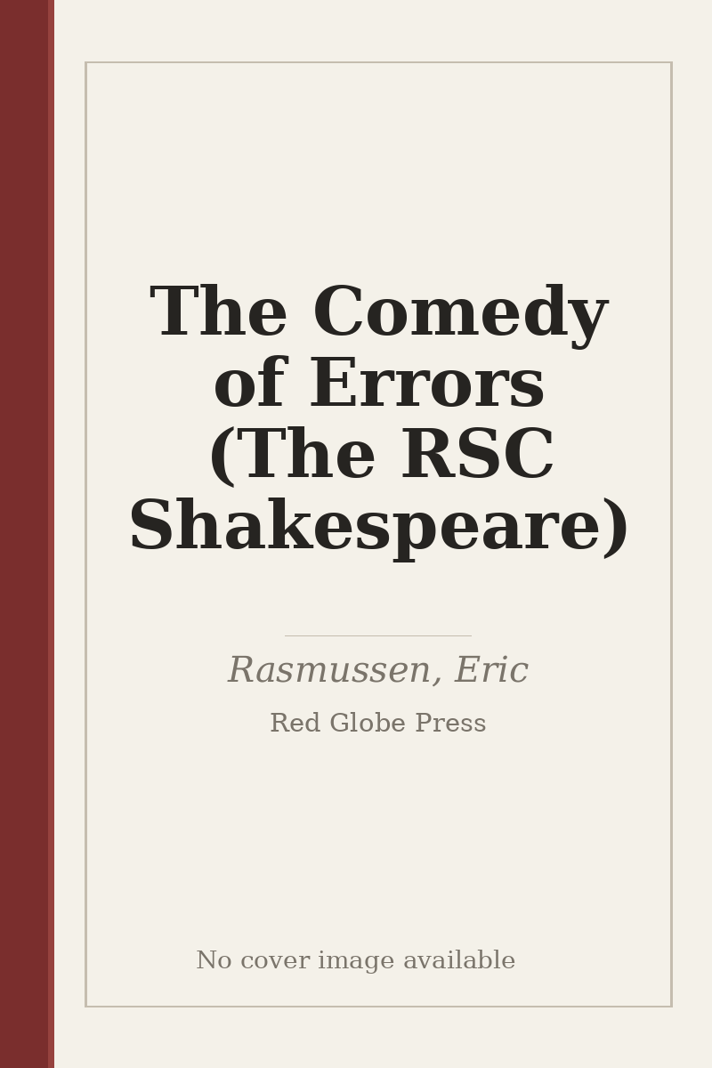 The Comedy of Errors (The RSC Shakespeare) - no cover image available