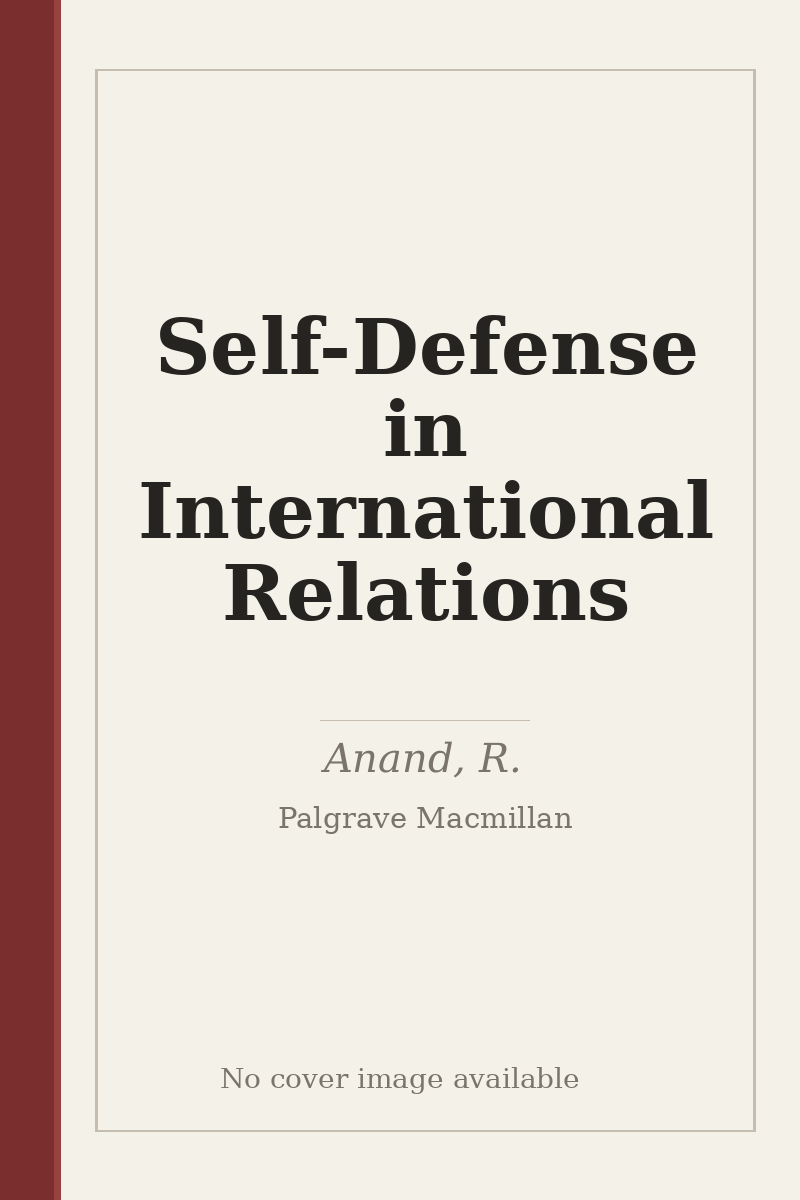 Self-Defense in International Relations - no cover image available