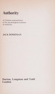 Authority: Christian Interpretation of the Psychological Evolution of Authority