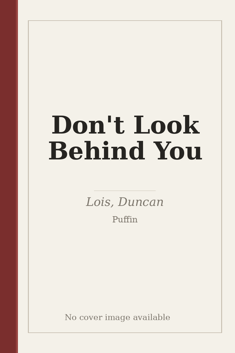 Don't Look Behind You - no cover image available