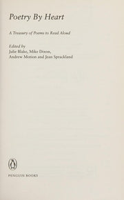 Poetry by Heart: A Treasury of Poems to Read Aloud