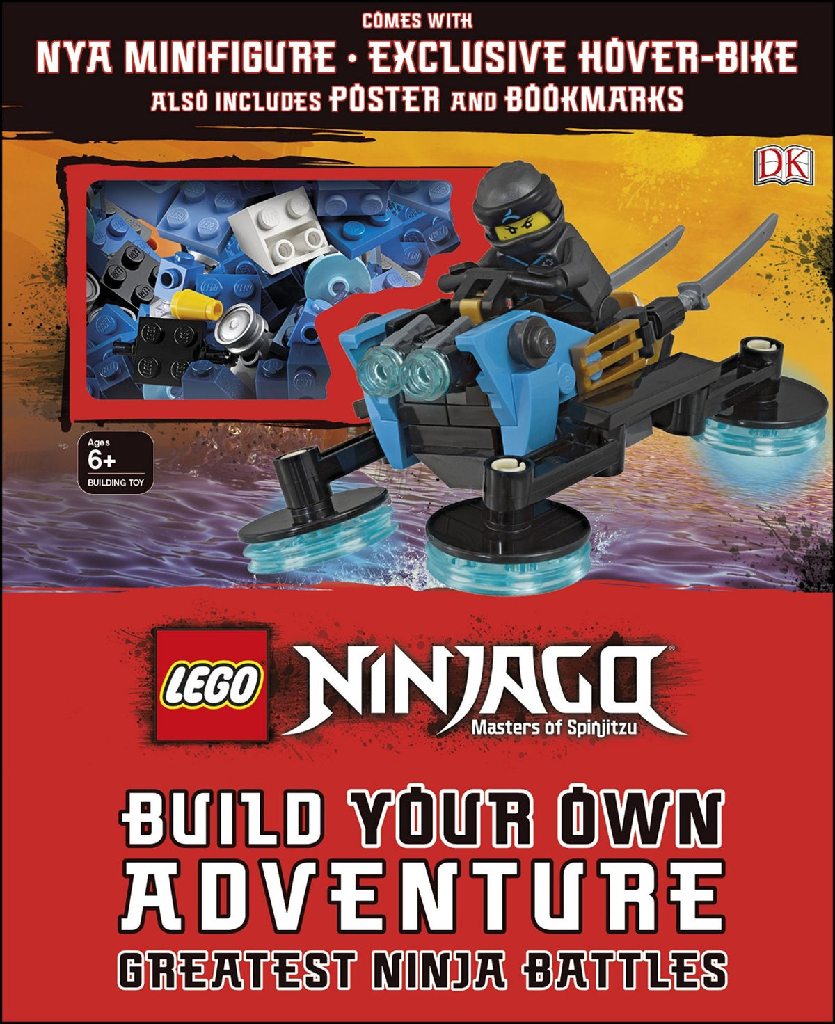 LEGO NINJAGO Build Your Own Adventure Greatest Ninja Battles: with Nya minifigure and exclusive Hover-Bike model